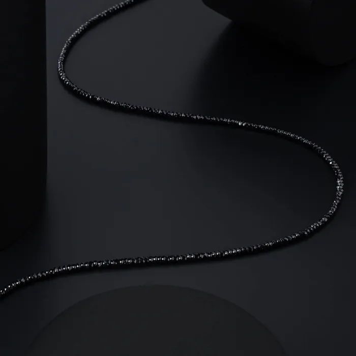 15mm Itsy Black Onyx Beaded Necklace RACHEL LYNN CHICAGO Necklaces