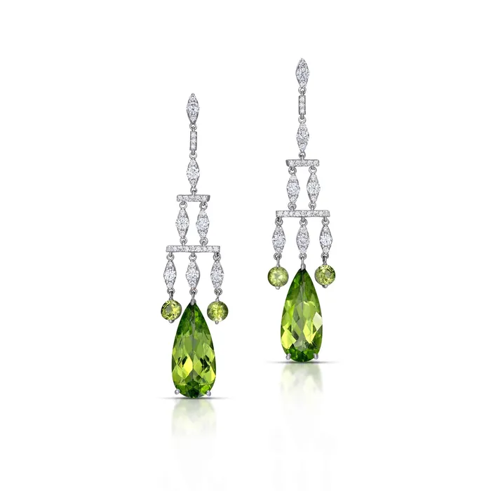 1243 Carat Peridot and Diamond Earrings Stephen Silver Fine Jewelry Earrings 1243 Carat Peridot and Diamond Earrings Stephen Silver Fine Jewelry Earrings