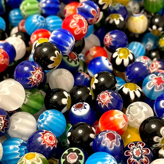 12mm Murano Style Millefiori Handmade Round Beads 31 Beads per strand Peppy Beads Earrings 12mm Murano Style Millefiori Handmade Round Beads 31 Beads per strand Peppy Beads Earrings