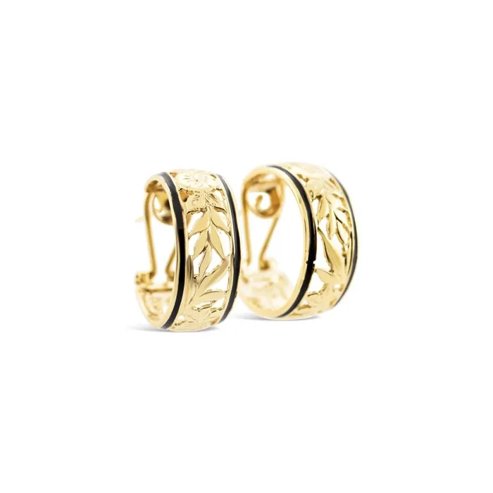 14K Gold Flowers of Hawaii Clip Earrings Island Fine Jewelry Earrings