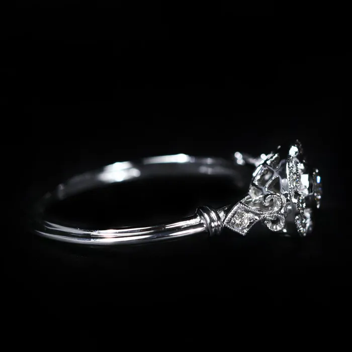 14K White Gold 019 CTW Diamond Ring JC Blackburn Rings