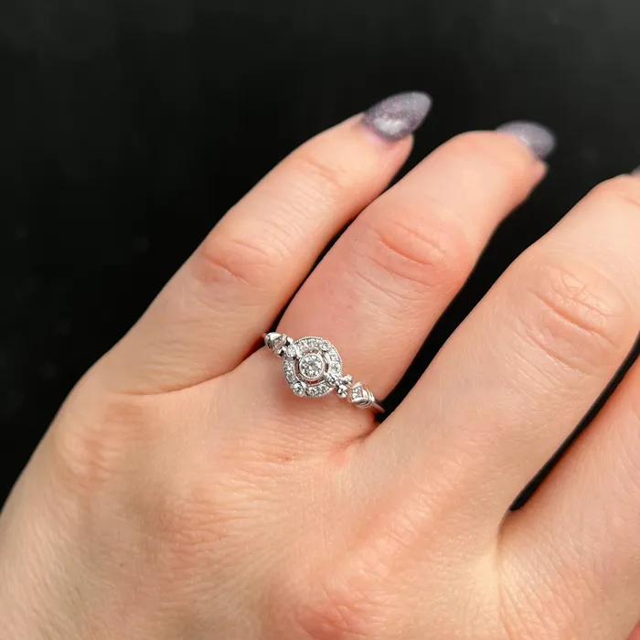 14K White Gold 019 CTW Diamond Ring JC Blackburn Rings