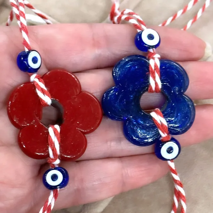 1mm Braided Polyester Martenitsa Bracelet Cord RedWhite Cotton Martenitsa Bracelet Cord 10 Meters Peppy Beads Bracelets
