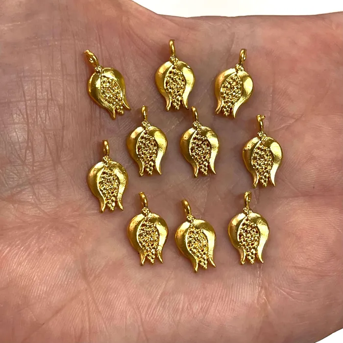 24Kt Matte Gold Plated 15mm Brass Tulip Charms 10 pcs in a pack Peppy Beads Earrings 24Kt Matte Gold Plated 15mm Brass Tulip Charms 10 pcs in a pack Peppy Beads Earrings