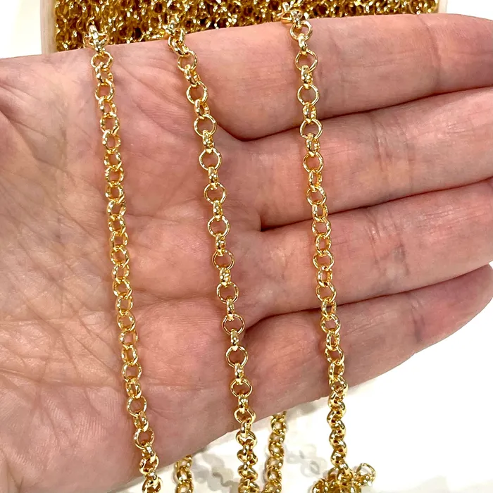 4mm Gold Chain 24 Kt Gold Plated Chain Gold Plated Necklace Chain Bracelet Chain Belcher Chain Gold Chain Rolo Chain Peppy Beads Necklaces 4mm Gold Chain 24 Kt Gold Plated Chain Gold Plated Necklace Chain Bracelet Chain Belcher Chain Gold Chain Rolo Chain Peppy Beads Necklaces