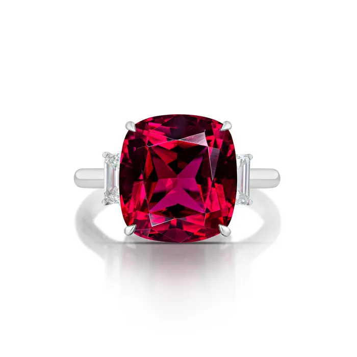 700 Carat Rubellite Tourmaline and Diamond Ring Stephen Silver Fine Jewelry Rings