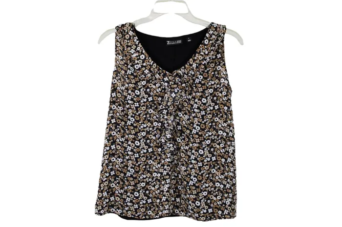 7th Avenue New York Co Black Floral Tank S New York Company Rings