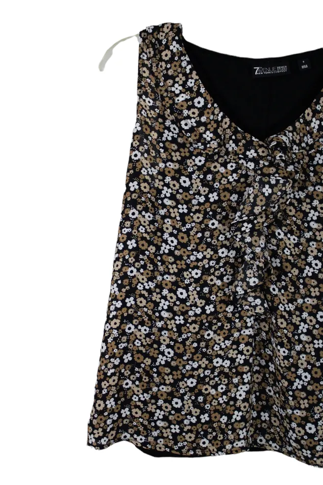 7th Avenue New York Co Black Floral Tank S New York Company Rings
