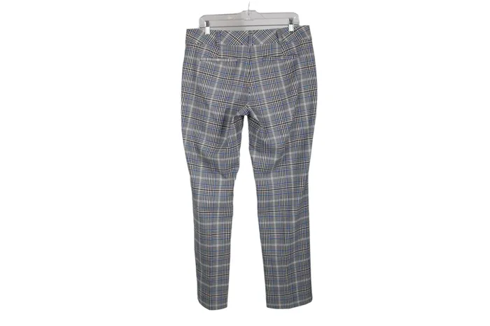 7th Avenue New York Company Black Blue Plaid Pants 10 New York Company Rings