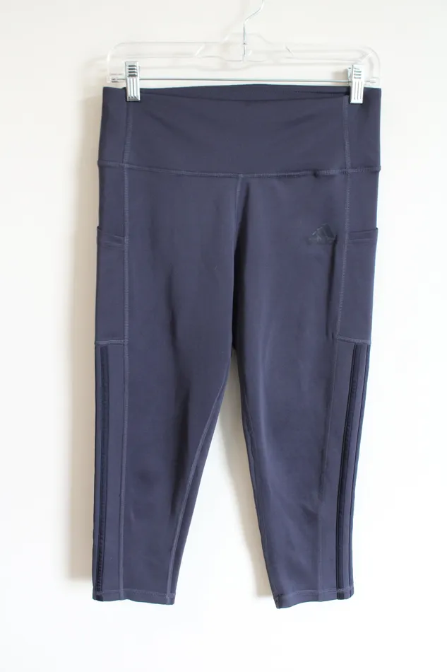 Adidas PrimeGreen AeroReady Dark Blue Capri Legging M Adidas Rings