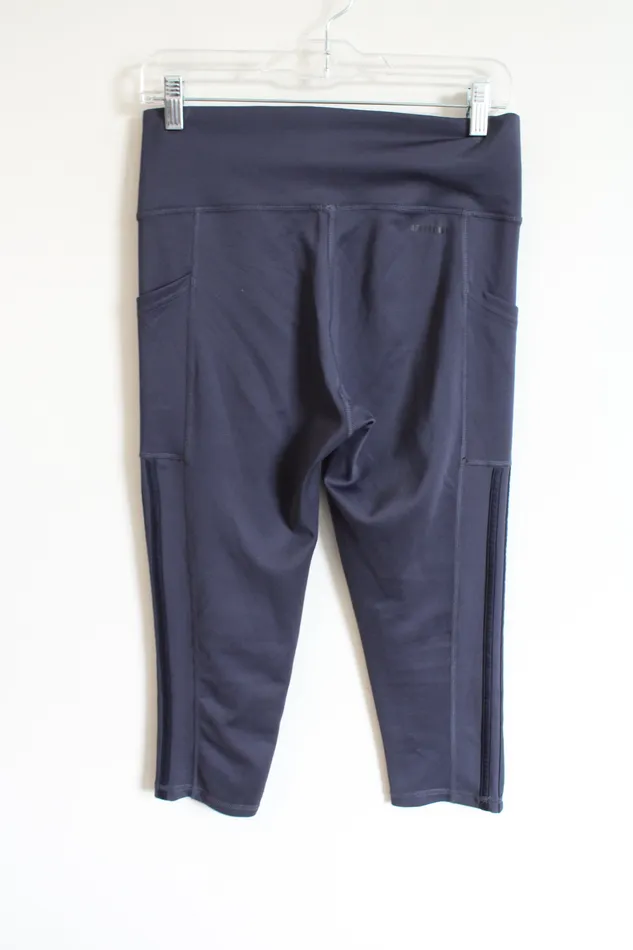Adidas PrimeGreen AeroReady Dark Blue Capri Legging M Adidas Rings
