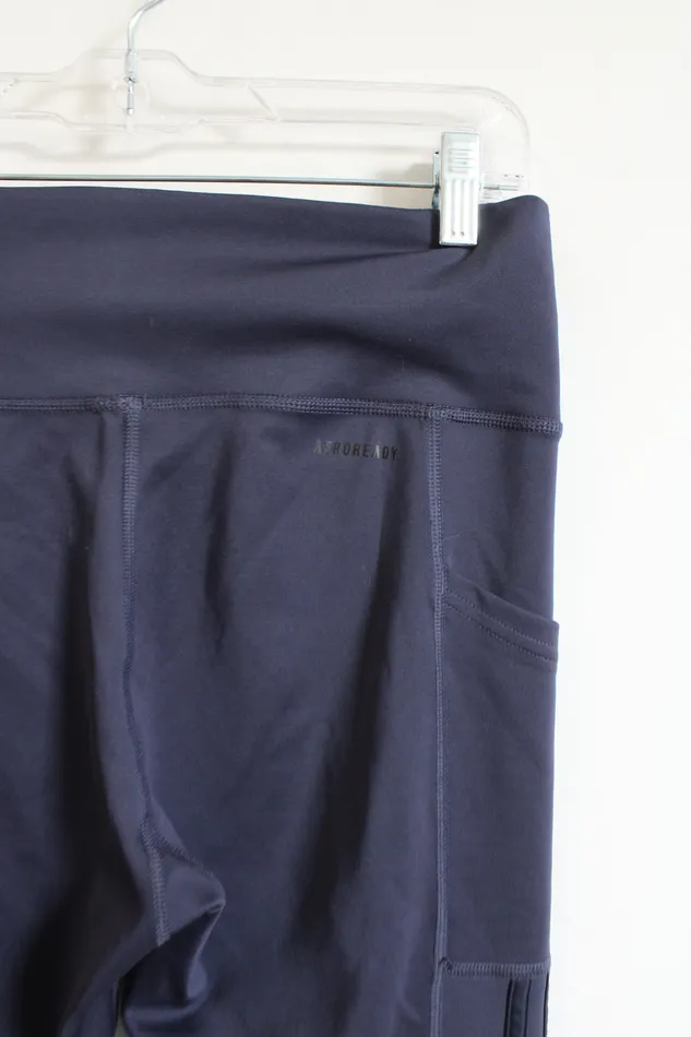 Adidas PrimeGreen AeroReady Dark Blue Capri Legging M Adidas Rings