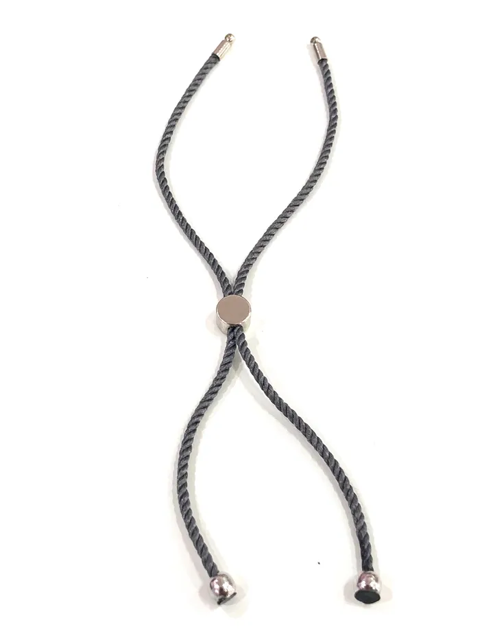 Adjustable Rope Slider Bracelet Blanks GreySilver Adjustable Bracelet Blanks Peppy Beads Bracelets Adjustable Rope Slider Bracelet Blanks GreySilver Adjustable Bracelet Blanks Peppy Beads Bracelets