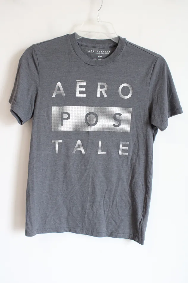 Aeropostale Gray White Shirt M Aeropostale Rings