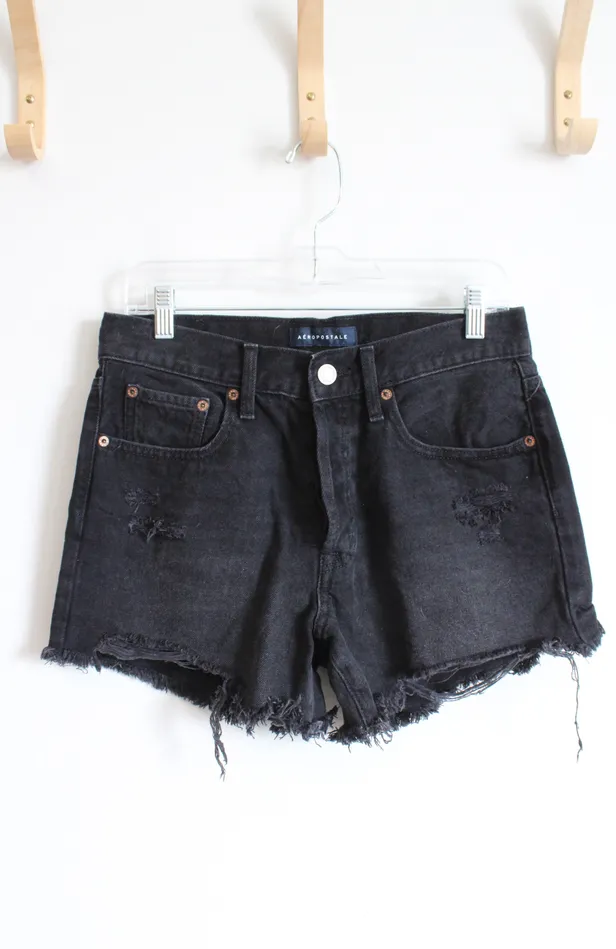 Aeropostale Rings Aeropostale 90s High Rise CutOff Distressed Shorts 4