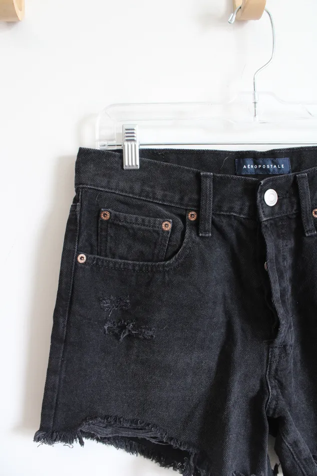 Aeropostale Rings Aeropostale 90s High Rise CutOff Distressed Shorts 4