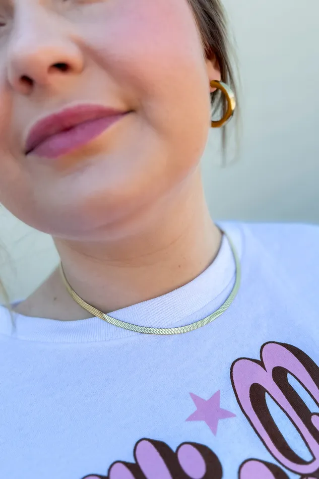 Alex Carol Jewelry Herringbone Stacking Necklace Gold Necklaces