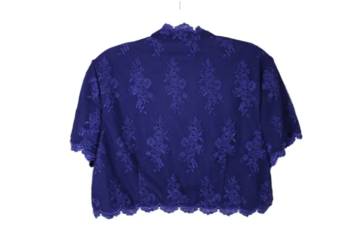 Alex Evenings Rings Alex Evenings Cobalt Blue Lace Cardigan 14 Petite