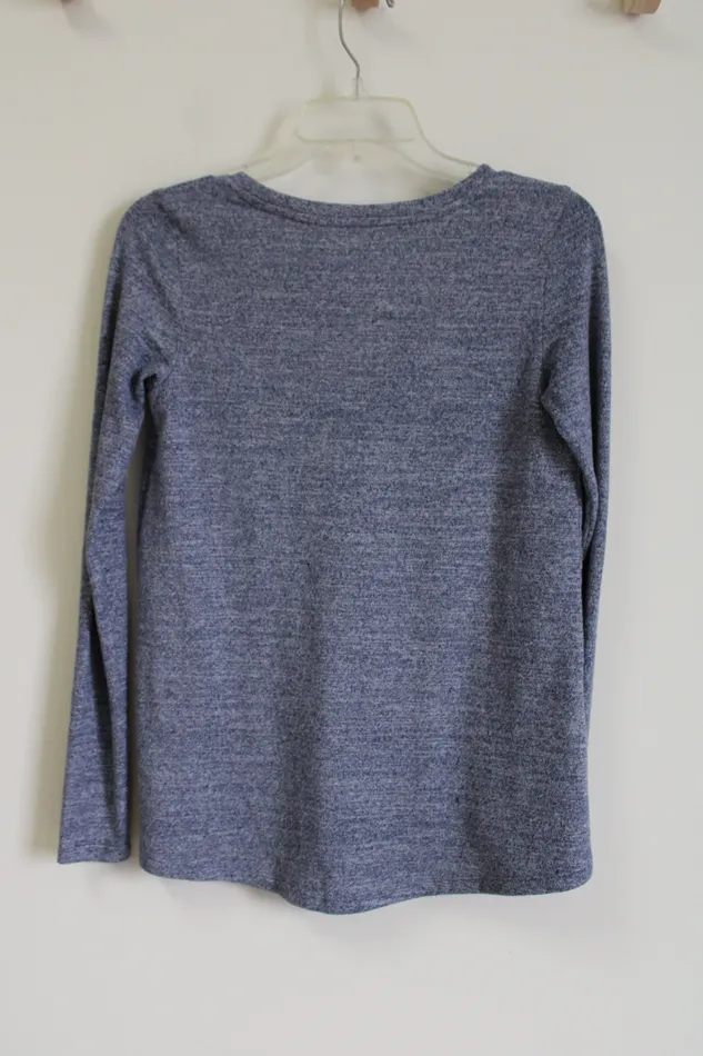 American Eagle Soft Sexy Plush Blue Heathered Top XS American Eagle Rings