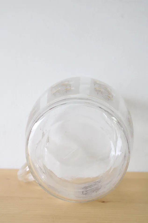 Anchor Hocking Gold Ivy Frosted Paneled Clear Glass Pitcher Anchor Hocking PreStyled Sets