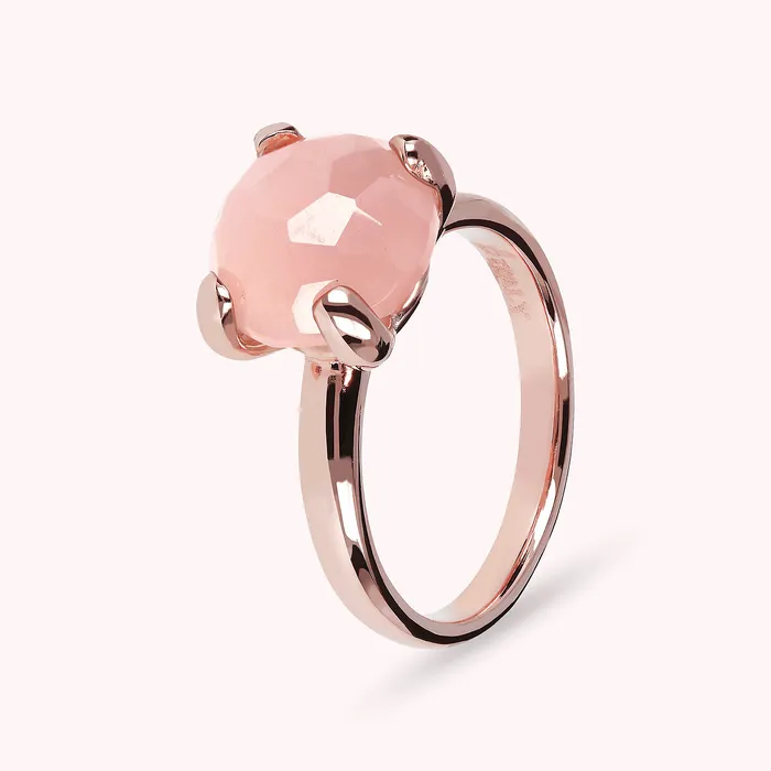 Anello Cocktail Medio con Pietra Naturale Tonda Bronzallure Rings