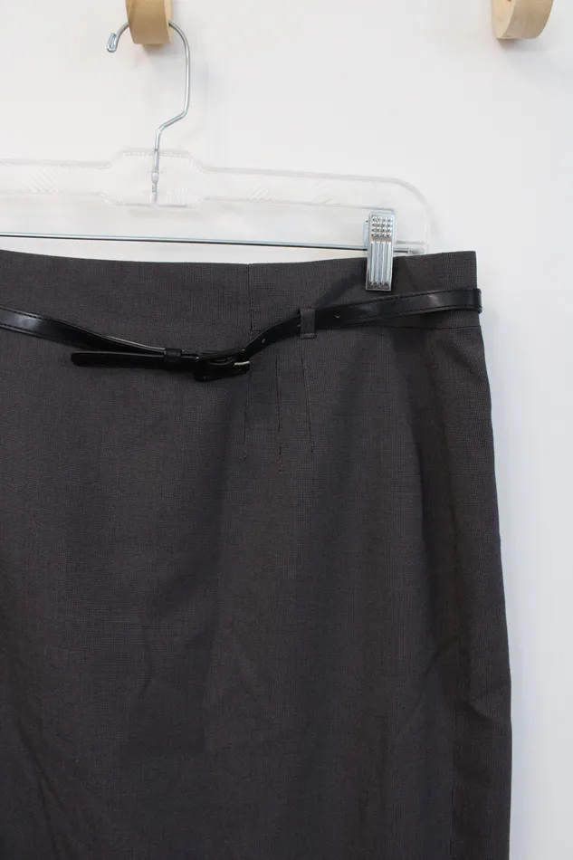 Ann Taylor LOFT Earrings Ann Taylor Gray Belted Pencil Skirt 12