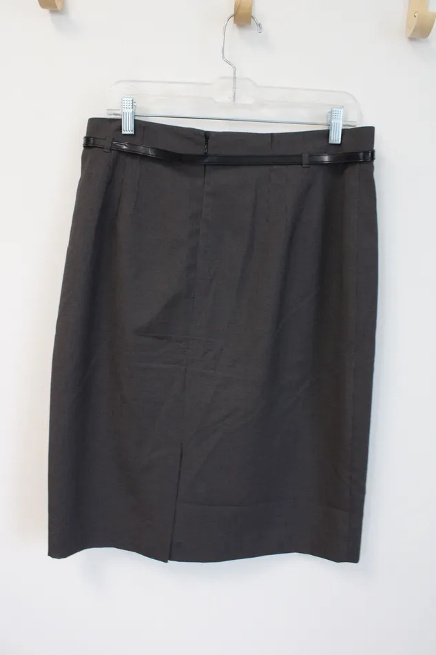 Ann Taylor LOFT Earrings Ann Taylor Gray Belted Pencil Skirt 12