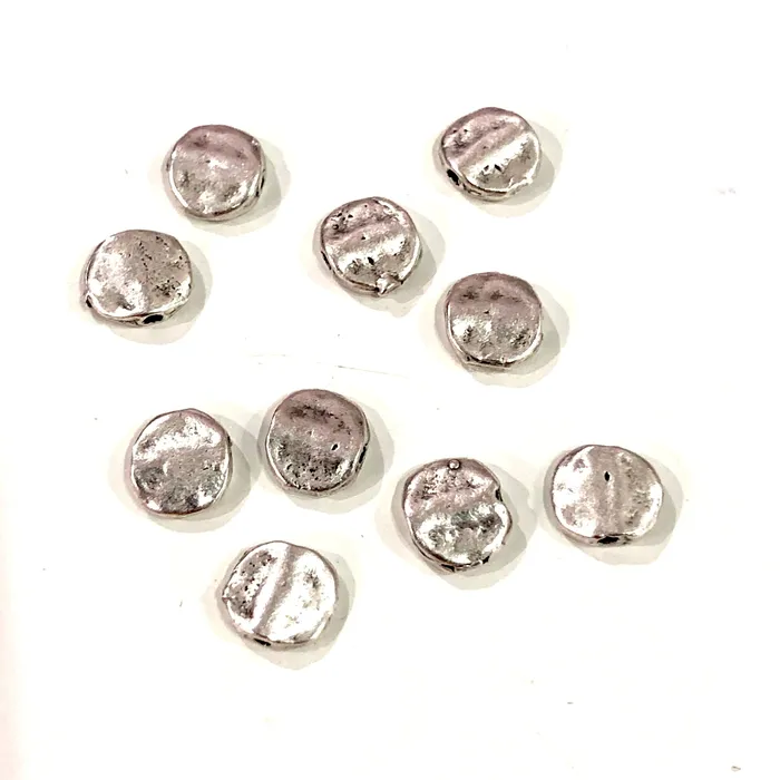 Antique Silver Plated 6mm Brass Spacers Silver 6mm Brass Charms 10 Pcs in a Pack Peppy Beads Earrings Antique Silver Plated 6mm Brass Spacers Silver 6mm Brass Charms 10 Pcs in a Pack Peppy Beads Earrings