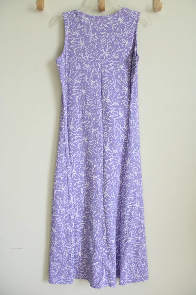 Appleseeds Purple Floral Maxi Dress M Appleseeds Rings