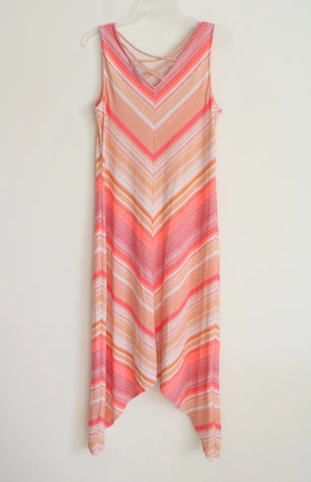APT9 Light Pink Chevron Striped Dress M APT9 Necklaces