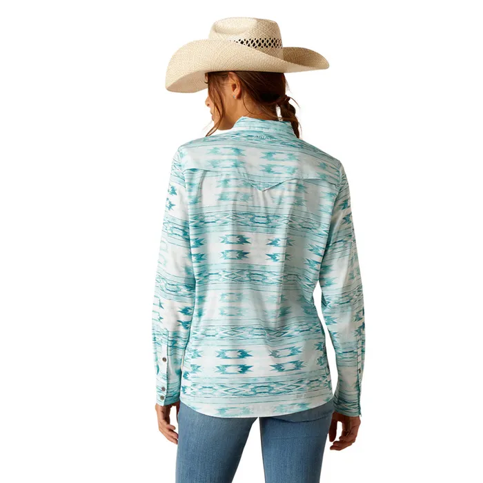 ARIAT WOMENS VENTEK STRETCH LONG SLEEVE SHIRT NORA PRINT ARIAT CLOTHING Earrings