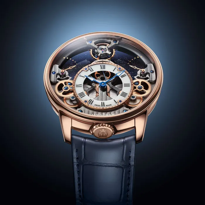 Arnold Son Earrings Arnold Son Time Pyramid 425 Red Gold Watch