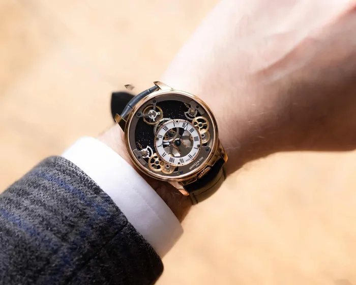 Arnold Son Earrings Arnold Son Time Pyramid 425 Red Gold Watch