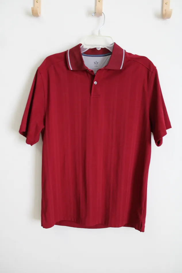 Arrow Performance Maroon Red Polo Shirt M Arrow Earrings