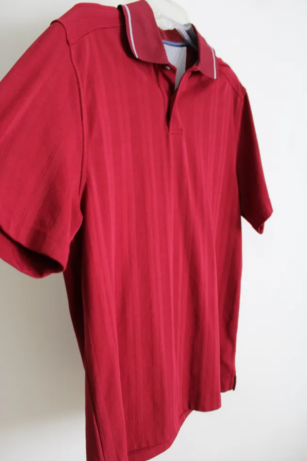 Arrow Performance Maroon Red Polo Shirt M Arrow Earrings