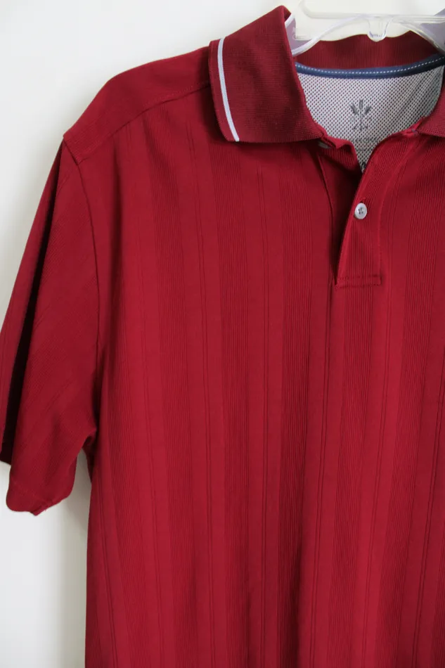 Arrow Performance Maroon Red Polo Shirt M Arrow Earrings