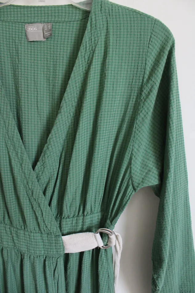 ASOS Green Wrap Dress 4 ASOS Earrings