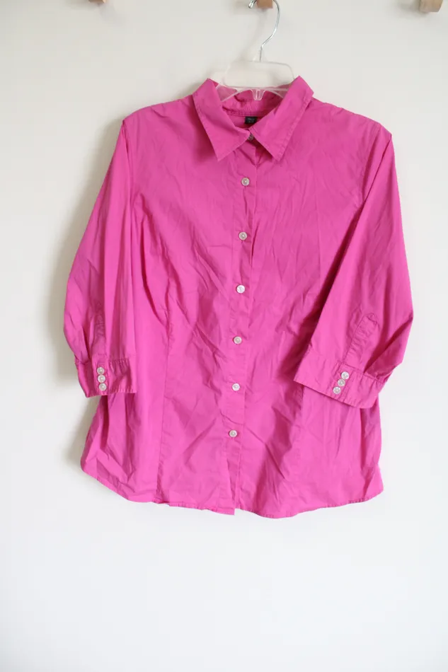 Avenue Earrings Avenue Pink Button Down Shirt 1820