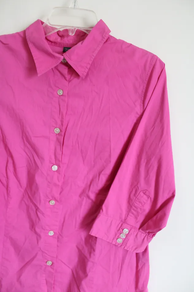 Avenue Earrings Avenue Pink Button Down Shirt 1820