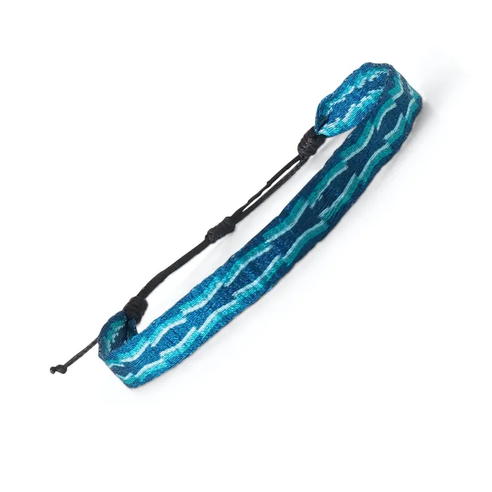 Azua Bracelets Mens Egyptian Loom Bracelet Wide Ocean Blue