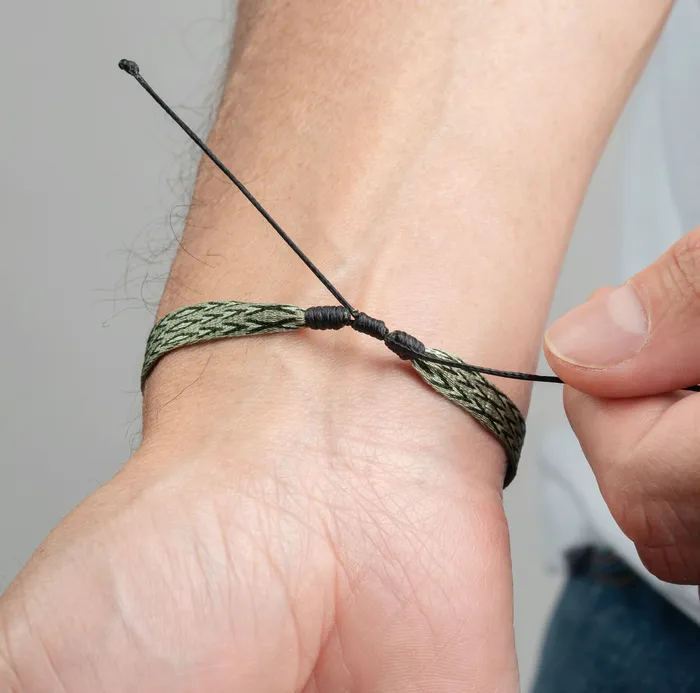 Azua Mens Egyptian Loom Bracelet Wide Army Green Bracelets Azua Mens Egyptian Loom Bracelet Wide Army Green Bracelets