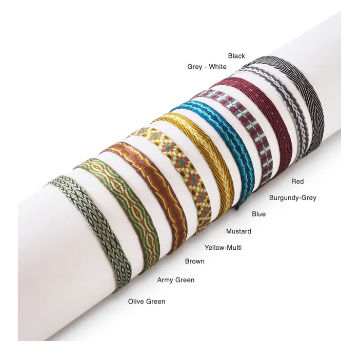 Azua Mens Egyptian Loom Bracelet Wide Army Green Bracelets Azua Mens Egyptian Loom Bracelet Wide Army Green Bracelets