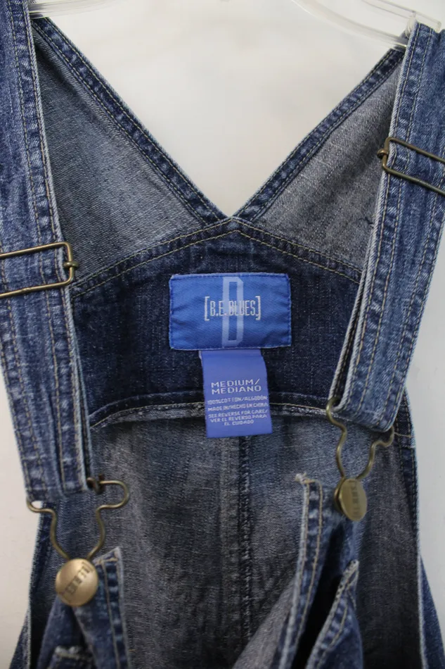 BE Blues Earrings BE Blues Denim Overall Shorts M