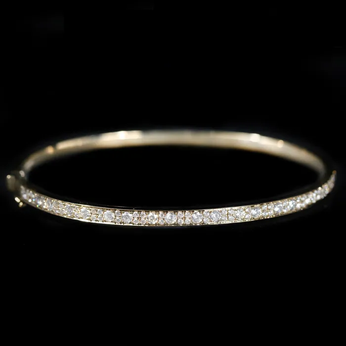 BR Designs Bracelets 14K Yellow Gold 139 CTW Diamond Bangle Bracelet