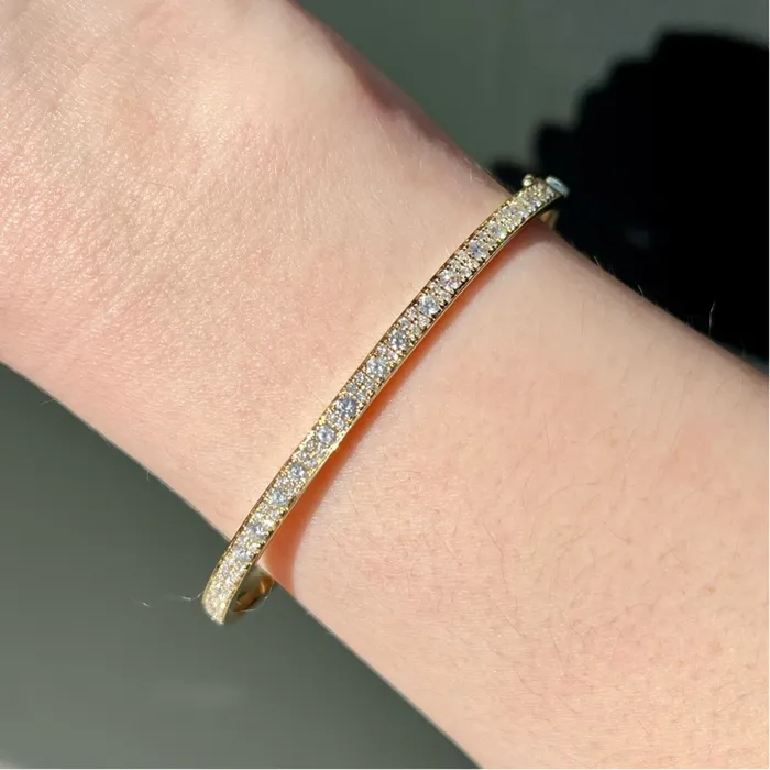 BR Designs Bracelets 14K Yellow Gold 139 CTW Diamond Bangle Bracelet