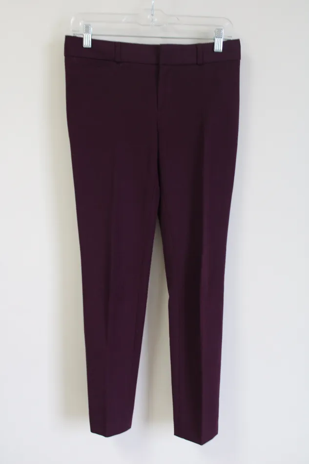 Banana Republic Dark Wine Purple Sloan Fit Pant 2 Banana Republic Earrings