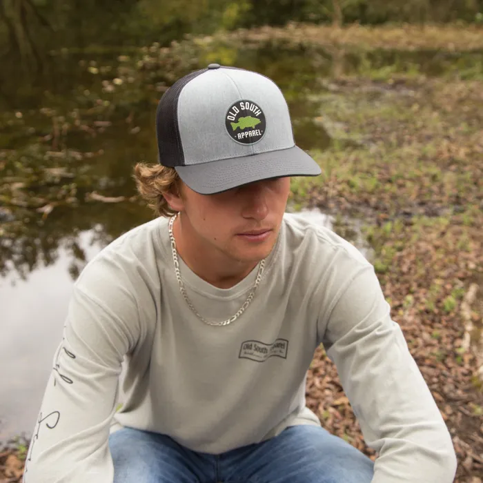 Bass Patch Trucker Hat Old South Apparel Earrings