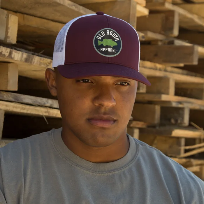 Bass Patch Trucker Hat Old South Apparel Earrings