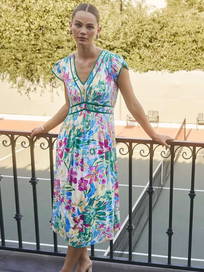 Betsy Midi Dress Current Air Earrings