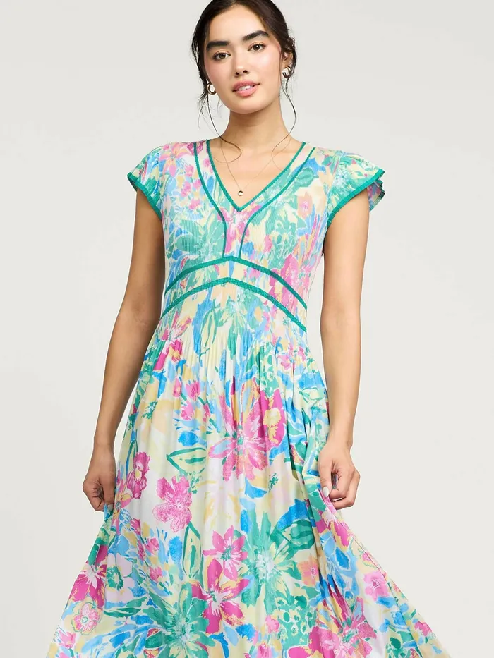 Betsy Midi Dress Current Air Earrings
